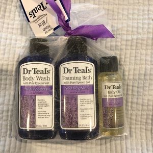 Brand new! Dr. Teal’s 3 piece lavender bath set
